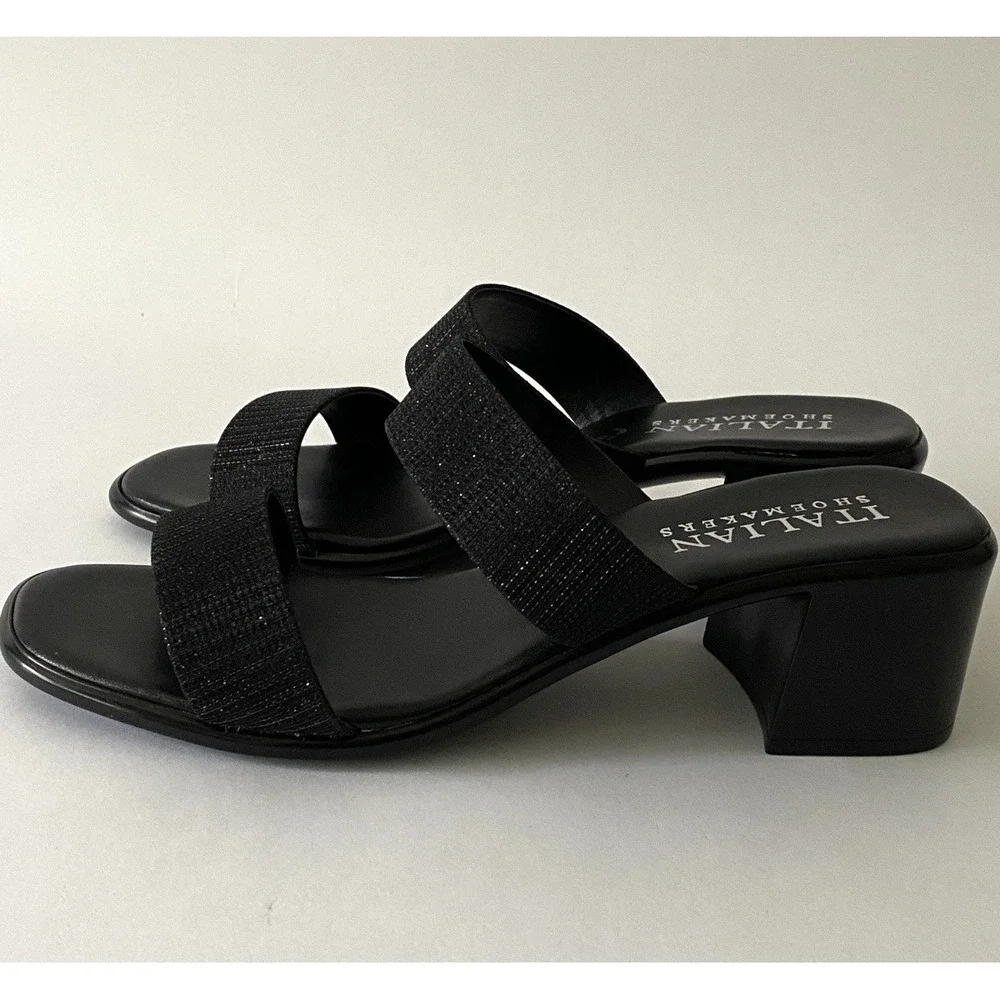 Italian Shoemakers Frannie Womens Sz 9 Chunky Block Heel Strapped Sandal Formal